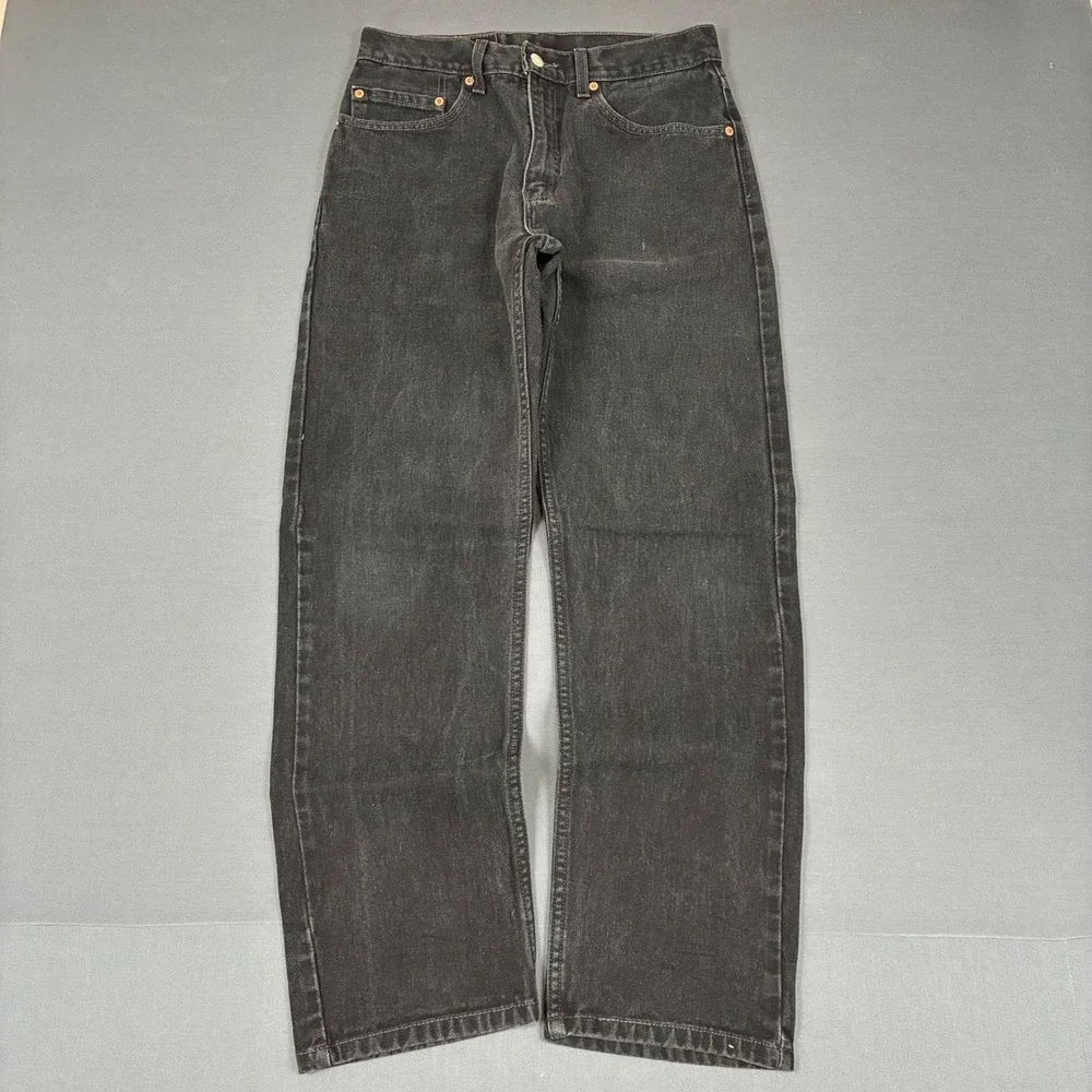 Vintage Y2K Levi's 505 Black Denim Straight Jeans Men's Size 30x29